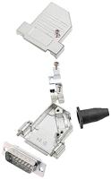 encitech DTSL15-SJSRG-S-DMP-W-K 6355-8091-22 D-sub male connectorset 45 ° Aantal polen: 15 Soldeerkelk 1 stuk(s) - thumbnail