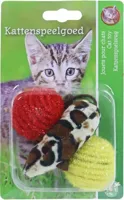 Katten-speelgoed bal muis 7.5cm pak a 3st Gebr. de Boon - Gebr de boon - thumbnail