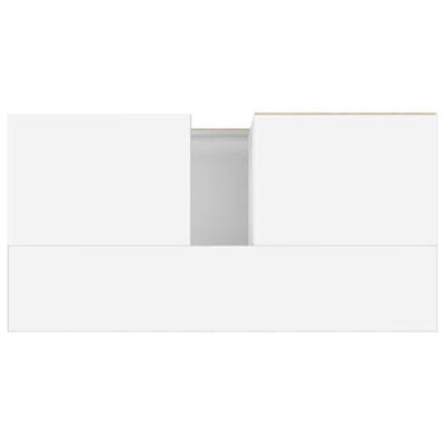 Badkamerkast 65x33x60 cm bewerkt hout wit Badkamerkast 65x33x60 cm bewerkt hout wit