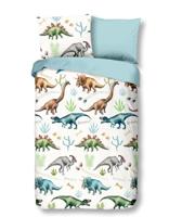 Good Morning Kinderdekbedovertrek "dino&apos;s" - Multi - (140x200/220 cm) - Katoen Flanel - thumbnail