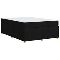 Bedframe met matras Zwart 140 x 200 cm Stof - thumbnail