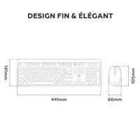 Toetsenbord en muis Mobility Lab Pure Color Rose Azerty Frans - thumbnail