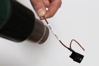 Brother HSE211E Labeltape krimpkous Tapekleur: Wit Tekstkleur: Zwart 5.2 mm 1.5 m - thumbnail