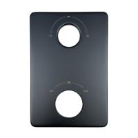 8mm verlengset mat zwart tbv 2-knops douchethermostaat - thumbnail