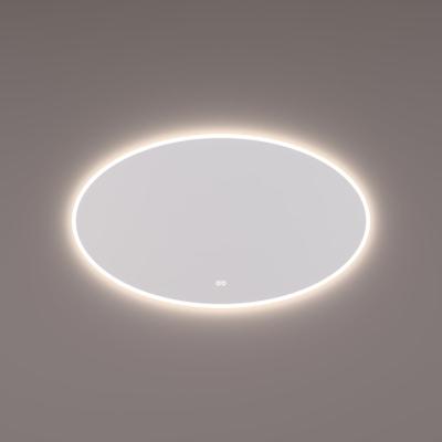HIPP Design spiegel Ovaal 100x70x3 cm met Directe en Indirecte LED Verlichting Rondom - Touch Dimmer - Spiegelverwarming - Kleurenwissel