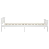 Bedframe massief grenenhout wit 90x200 cm - thumbnail
