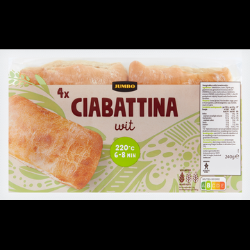 Jumbo Ciabattina Wit 4 Stuks