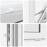 Kelderraam RISOR 60x40 cm 2 glas kiepbaar wit - thumbnail