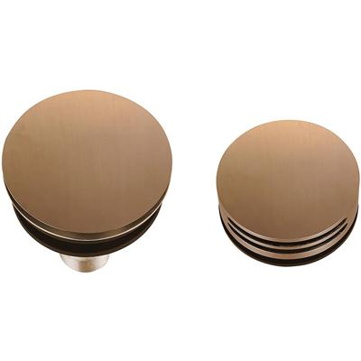 Wiesbaden Caral Badafvoer met Overloop - Rond - Vulfunctie - Geborsteld Brons Koper