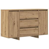 Dressoir artisanaal eikenkleurig 120 x 41 x 75 cm Bewerkt hout - thumbnail