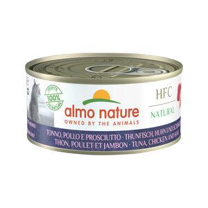 Almo Nature HFC Natural met tonijn, kip en ham natvoer kat (150 g) 12 x 150 g