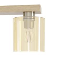 Eglo Eetkamer hanglampCastralvo houtbruin met amber glas - 901292 - thumbnail