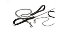 Beeztees Chroom riem, 3 mm x 120 cm, zwart - thumbnail