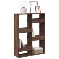 Boekenkast 100x33x135 cm bewerkt hout bruin eikenkleurig - thumbnail