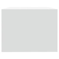 Salontafel 102x55x42 cm bewerkt hout wit - thumbnail