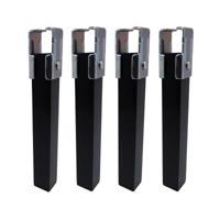 Bedpoten Micel PT25 96400 Zwart Staal 4 Stuks (3 x 3 x 25,5 cm) - thumbnail