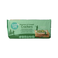 TerraSana Crackers Rozemarijn & Lijnzaad Crackers - thumbnail