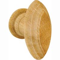 Meubelknop met groef 56x27mm charmehout - thumbnail