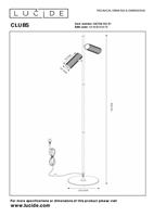 Lucide CLUBS - Vloerlamp - 2xGU10 - Wit - thumbnail