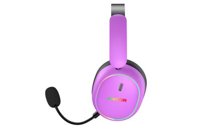 HATOR Phoenix 2 Wireless RF/BT Noise Cancelling RGB Gaming Headset Cyber Violet