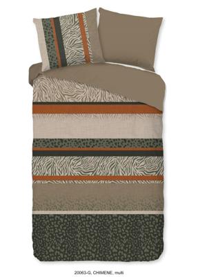 Good Morning Dekbedovertrek "dierenprint strepen" - Multi - (200x200/220 cm) - Katoen Good Morning Dekbedovertrek "dierenprint strepen" - Multi - (200x200/220 cm) - Katoen