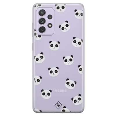 Samsung Galaxy A52 transparant hoesje - Panda Samsung Galaxy A52 transparant hoesje - Panda