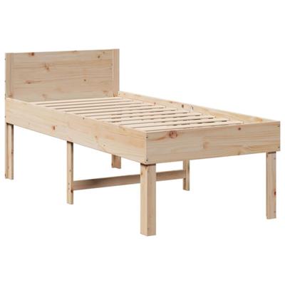 Bedframe zonder matras massief grenenhout 75x190 cm - thumbnail
