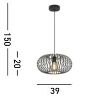 Searchlight PlafondlampAvery - 59901-1BK - thumbnail