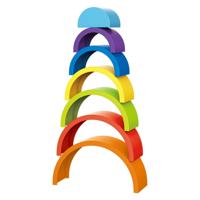 Toi-Toys Little stars regenboog stapeltoren 7-delig - thumbnail