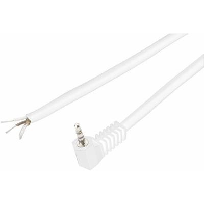 TRU COMPONENTS 1582538 Jackplug 3,5 mm Stekker, haaks Aantal polen: 3 Stereo Wit 1 stuk(s)