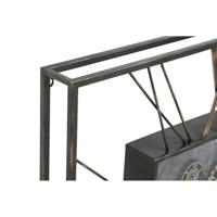 Muurklok Home ESPRIT Zwart Gouden Metaal Kristal 80 x 8 x 80 cm - thumbnail