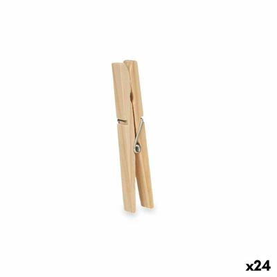Kledinghaken Hout 24 Onderdelen Set (24 Stuks)