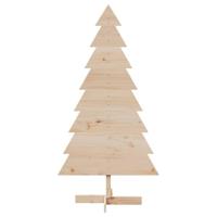 Kerstdecoratie kerstboom 150 cm massief grenenhout - thumbnail