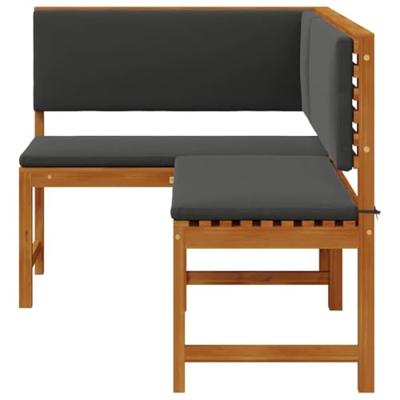 Tuinstoel met kussen Bruin 140 x 100 x 91cm Massief acaciahout