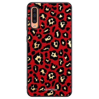 Samsung Galaxy A50/A30s hoesje - Luipaard rood Samsung Galaxy A50/A30s hoesje - Luipaard rood