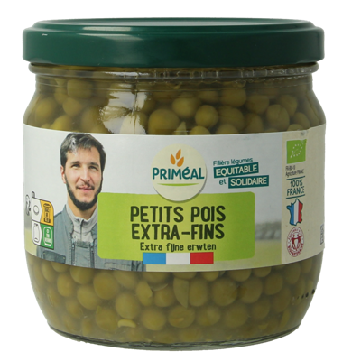 Primeal Doperwten extra fijn bio 330 Gram