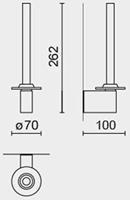 Zack Atore reserverolhouder 7x26.2x10cm RVS Mat 40412 - thumbnail