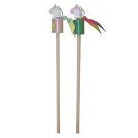 Houten Stok met Danslint Eenhoorn - thumbnail