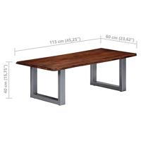 Salontafel met natuurlijke randen 115x60x40 cm acaciahout - thumbnail