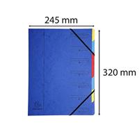 Exacompta Sorteermap 7-delig, blauw - thumbnail