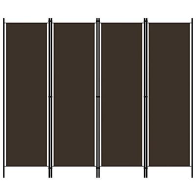 VidaXL Kamerscherm met 4 panelen 200x180 cm bruin