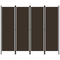 VidaXL Kamerscherm met 4 panelen 200x180 cm bruin - thumbnail