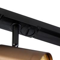 QAZQA Modern 1-fase railsysteem met 4 spots donkerbrons - Jeana - thumbnail