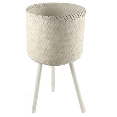 Countryfield bloempot op voet rosita crème 73 cm | 2 stuks