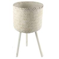 Countryfield bloempot op voet rosita crème 73 cm | 2 stuks - thumbnail