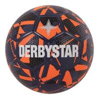 Derbystar Straatvoetbal Maat 5 Donkerblauw Oranje Zilver - thumbnail