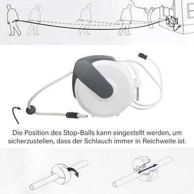 Slanghaspel Compleet met muurbevestiging - Automatisch - 20 meter - thumbnail