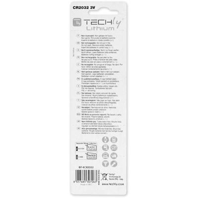 Techly 307063 lithium-knoopcellen CR2032 (set van 5 stuks)