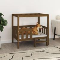 VidaXL Hondenmand 95,5x73,5x90 cm massief grenenhout honingbruin - thumbnail