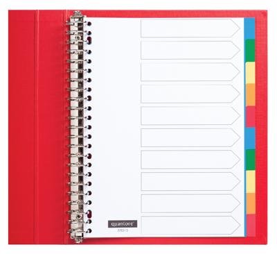 Tabbladen 23-gaats 10-delig assorti PP Quantore